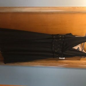 Black Dress with lace, nude color underneath